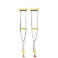 Handicapped Cane, Aluminum Alloy Underarm Adjustable Height Non-Slip Thickened Medical Walker, Suitable for Elderly and Children with Fractures for People of Different Heights