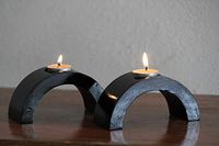 Village Creation Candle Holder Party Spa Aromatherapy Décor, Set of 3