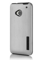 Incipio HT-354 DualPro Shine Case for HTC One - 1 Pack - Retail Packaging - Silver/Black