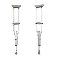 Huapa 3 In1 Crutches Aluminum Adjustable Crutches with Tips Handgrips and Underarm Pads Non-Slip Foot Walker 100kg Load Capacity Adult Walking Sticks(1 Pair)