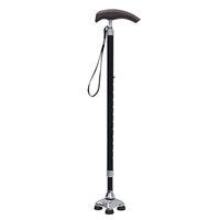 JPZXQ Walking aids, Four-Foot Crutches Old Man Solid Wood Light Telescopic Crutch Old Man The Elderly Cane Walker Convenient Storage