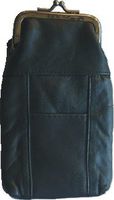 Lamb Skin Leather Cigarette Case Hold 120 (Black)