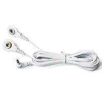 3.5mm {Headphone Jack} Replacement Electrode Wires Standard Connection Snap 3.5mm Cable for Tens EMS Massage Units (2 Pack)