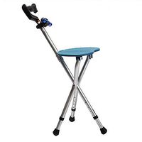 Disability Medical Aid Folding Seat Cane Ferrule Adjustable Walking for Men Women Arthritis Seniors Disabled and Elderly Fauay,Blue
