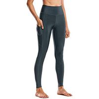 Meikosks Women's Nude Hidden Pocket Yoga Pants High Waist Leggings Tight Fitness Pants