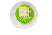Perfect stix 6in-9in White Paper Plate Combo Pack 600ct