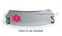 Type 1 Diabetes Medical ID Alert Tag with Embossed Emblem from Stainless Steel.