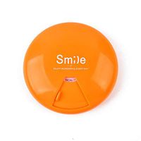 Elaco Small Medicine Box, Portable Pill Case For Travel Rotate 7 Days Drugs Organizer Pills Dispenser (Orange)