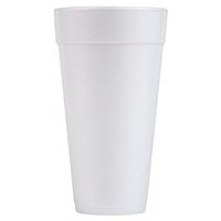 Solo 24J16 Drink Foam Cups, Hot/Cold, 24oz, White, 25/Bag, 20 Bags/Carton