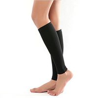 PPXGOGO Calf Compression Sleeve 20-30mmHg for Men & Women - Compression Socks for Leg Pain Relief, Running, Nurses & Maternity. (Black, M)