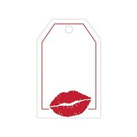 Red Lips Printed Gloss Gift Tags - 2 1/4 x 3 1/2in. (50)