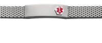 Unisex Stainless Steel Medical Alert ID Mesh Bracelet