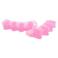 Toe Separator Toe Spacer Toe Corrector Gel Toe Protectors Straightener Gel Toe Stretchers Foot Conditions 1 Pair Foot Care, Pink