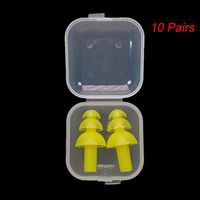 10 Pairs Silicone Ear Plugs Noise Reducing Ear Plugs Noise Cancelling Plugs for Sleeping Snoring Travel, Swimming Waterproof Yellow