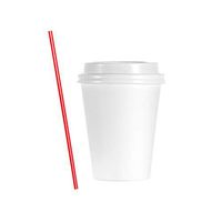 (500 Sets) 8 oz White Paper Hot Cups with Dome Lids with Free Bonus Stirrers, Disposable to Go Coffee Cups with Travel Lids, Ideal for Latte, Cappuccino, Tea & Chocolate