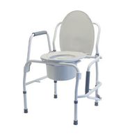 Lumex Steel Commode 3 In 1 Drop Arm Gray, White by Lumex