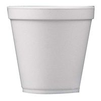 Dart 32TJ32, 32 Oz. Customizable White Foam Plastic Cold And Hot Beverage Cup with Translucent Straw Slotted Lid, Disposable Take Out Drink Cups with Matching Covers (100)