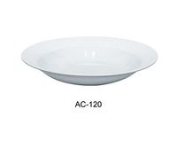 Yanco AC-120 ABCO 12" Pasta Bowl, 30 oz Capacity, Porcelain, Super White, Pack of 12