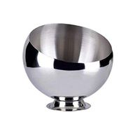 WWSHM Stainless Steel Oblique Mouth Seasoning Salad Bowl KTV Dessert Fruit Bowl Hot Pot Seasoning Jar (Color : 22cm)