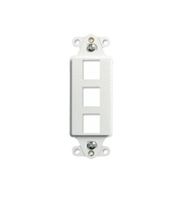 Legrand - On-Q WP3413WH 3-Port QuickPort Decorator Outlet Strap, White
