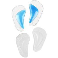 Silicone Arch Support Insoles Flat Feet Correction Set of 2 Pairs Gel Orthopedic Orthotic Insoles Cushion Relieves Pain and Reduces Pressure