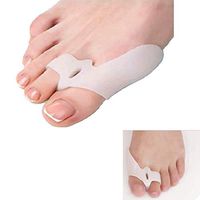 Toe Separators Hammer Toe Straightener, DOCA Soft Gel Toe Corrector - 2 Pack Silicone Toe Spreader Bunion Pad for Men & Women Overlapping, Guard Feet Care, Bunion Pain Relief