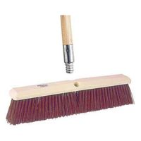 Push Broom, Head and Handle, 24", Brown
