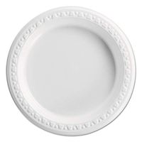 GNP70600 - Genpak 70600 Aristocrat White Crystal Finish 6 Impact Plastic Plates