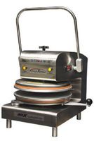 DoughXpress D-TXM-2-18W White Powder-Coated Manual, Commercial, Air Dual-Heated Press with 18" Platens, 220V, 22-1/2" Width x 31-3/8" Height x 30-7/8" Depth