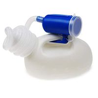 ZMM® Urinal, Men Urine Bottle Can be Used Portable Old Man Urine Collector Thicken with lid Deodorant High Capacity White Plastic Easy to Clean 2000ml (Size : Double)