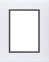 18x24 Double Acid Free White Core Picture Mats Cut for 12x18 Pictures in White and Black