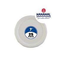 SMALL PLATES FROM SUGARCANE FIBER Disposable Eco-Friendly Bagasse Plant Based Plates. Pack of 25