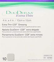 Dressing Hydrocolloid DuoDERM XTHIN 4X4 - 10 ct. - Convatec 187955