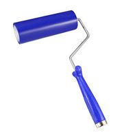 uxcell Sticky Roller Polyethylene Dust Removal Hair Lint Cleaner Remover with Roller Frame Aluminum Handle J-Roller, 6-Inch, for LCD PCB Workshop