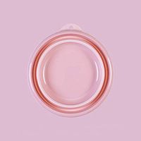 Collapsible Washing Up Bowl Folding washbasin portable travel plastic basin telescopic basin wash foot bath basin home folding wash basin (Color : Pink, Size : 23169CM)