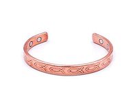 Infinity Symbol Copper Bracelet for Arthritis; Magnetic Therapy (6 Embedded into Internal face); Beautiful Classic Design; Commonly Worn for Pain Relief and Magnetic Healing