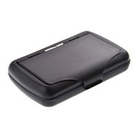 Quantum Abacus Tobacco Tin Made of Stainless Steel with Paper Holder, Also Suitable as a Cigarette case, Classic Elegance, Color: Black, Mod. 770-04