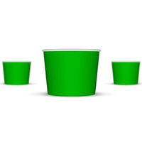 8 oz Paper Ice Cream Cups - 1,000 / Case (Green)