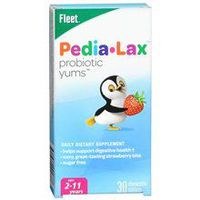 Fleet Pedia-Lax Probiotic Yums Dietary Supplement Chewable Tablets Strawberry 30.0 ea. (Quantity of 3)
