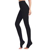 DCCDU Medical Compression Pantyhose for Women & Men, Gradient Compression Support Pantyhose Firm Support 20-30 mmHg Treatment Swelling, Varicose Veins, Edema(UP Grade) (Open Toe Black, XL)