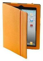 splash RAINDROP Leather Case for The New iPad 3 and iPad 2 with Glider Stylus and Masque Screen Protector, Orange (IPD3RDRPORNG)