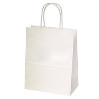 Flexicore Packaging White Kraft Paper Bags Size: 8 Inch X 4.75 Inch x 10.25 Inch | Count: 25 Bags | Color: White