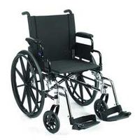 Invacare IVC™ 9000 XT Wheelchair: 20" Desk Length Space-Saver Arms - Swingaway Footrests w/Heel Loops