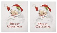 Mary Lake Thompson 2 Santa Winking Reusable Kitchen Sponge Cloths