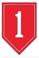 Home Grown Claremore Army 1st Infantry Division Vinyl Decal Sticker | 5" Height X 3.5" Width | Red HGC0940