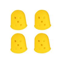 Artibetter 4pcs Guitar fingertip Protectors Silicone Finger Guards for Ukulele Electric Guitar Mandolin S (Yellow)