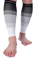 Doc Miller Premium Calf Compression Sleeve Dress Series 1 Pair 20-30mmHg Strong Calf Support Cute Toeless Socks Sports Running Recovery Shin Splints Varicose Veins (BlackGrayWhite, XX-Large)