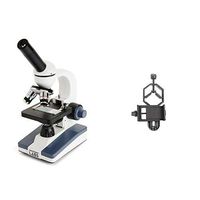 Celestron CM1000C Compound Microscope w/40x - 1000x power, 10x and 25x eyepieces, 3 Fully achromatic objectives, Coaxial focus, AC adapter with Basic Smartphone Adapter 1.25"