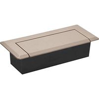 Floor Register Containment System in Floor Dust Pan with Lid Flush Mount Sweeping Dirt Collector Brown Beige