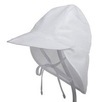Ugthe Infant Products Outdoor Kids Baby Neck Ear Cover Wide Brim Anti-UV Sun Protection Flap Cap Hat - White L